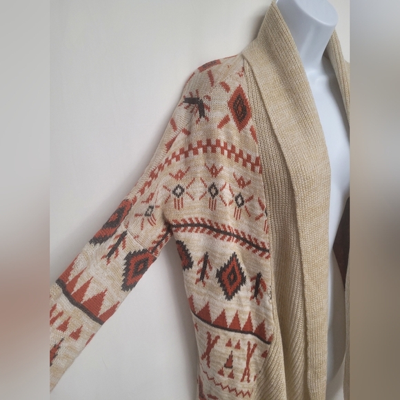 Roxy XS Open Oversized Cardigan Native American Long Sleeve Fall Like New - Picture 2 of 5